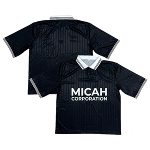 Chemise à manches courtes respirante d'été personnalisée de qualité supérieure de la société Micah Corporation, design géométrique subtil, 100% polyester - Product Image 1