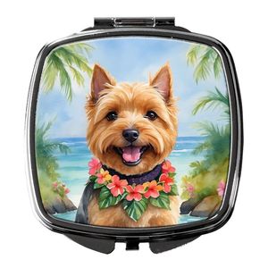 Norwich Terrier Luau Compact <b>Travel</b> Makeup <b>Mirror</b> Portable Folding Handheld Design Gift for Women and Girls - Product Image 1