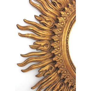 Round <b>Gold</b> Sunburst Portable Modern Metal <b>Frame</b> Handmade Eco-Friendly Durable Wall <b>Mirror</b> Decorative Design - Product Image 5