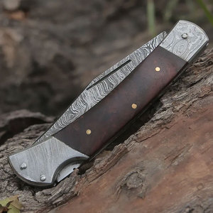 Handmade Damascus Steel Folding Pocket Knife Premium Patterned Steel Outdoor <b>Camping</b> Hiking Fishing Travel Everyday Utility <b>Tool</b> - Product Image 4