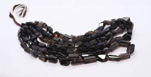 Perles de pierres précieuses en quartz fumé naturel AAA, forme de pépite facettée découpée au laser, 8-12 mm, perles de quartz fumé en vrac pour bijoux - Product Image 6