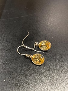 Citrine Drop Earrings Sterling Silver Earrings November Birthstone Women Jewelry Minimalist Earrings <b>Gift</b> <b>For</b> <b>Her</b> Fashion - Product Image 3