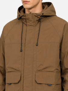 Chaqueta Premium para Hombre, Invierno, Color Marrón Sólido, con Capucha, Impermeable, Resistente al Viento, con Cierre Completo, para Senderismo y Trekking - Product Image 4