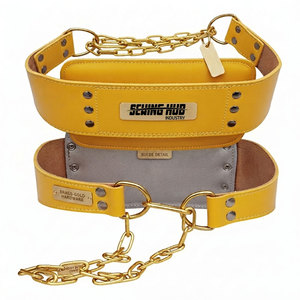 2026 New Arrival Unisex Leather Dipping <b>Belt</b> Adjustable Compression Dip <b>Belt</b> With Long Steel Chain Custom Logo Gym Workout <b>Belt</b> - Product Image 6