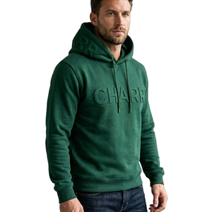 Sweat-shirt à logo gaufré de haute qualité, sweat-shirt personnalisé surdimensionné, sweat-shirt blanc à impression 3D gaufrée pour hommes - Product Image 4