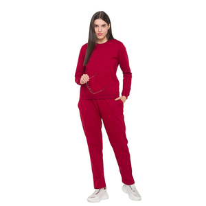 Conjunto Deportivo de 2 Piezas para Mujer, Diseño de Primera Calidad, Sudadera con Capucha y Pantalones Acampanados, Hecho a Medida, Felpa, 100% Algodón, Precio Económico - Product Image 3