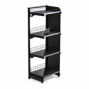 Étagères verticales en métal sur mesure OEM, panneau arrière perforé, supermarchés, épiceries, entrepôts, installation rapide ADONG - Product Image 1