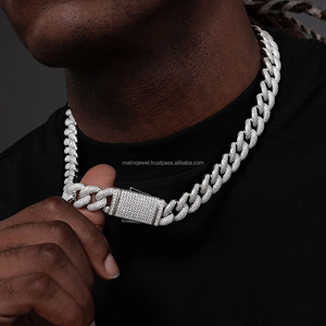 Exclusivo Hip Hop Moda Trendy 12mm Vvs Ronda Moissanite Diamante Cadena de Eslabones Cubanos a los Mejores Precios DE LA India - Product Image 5