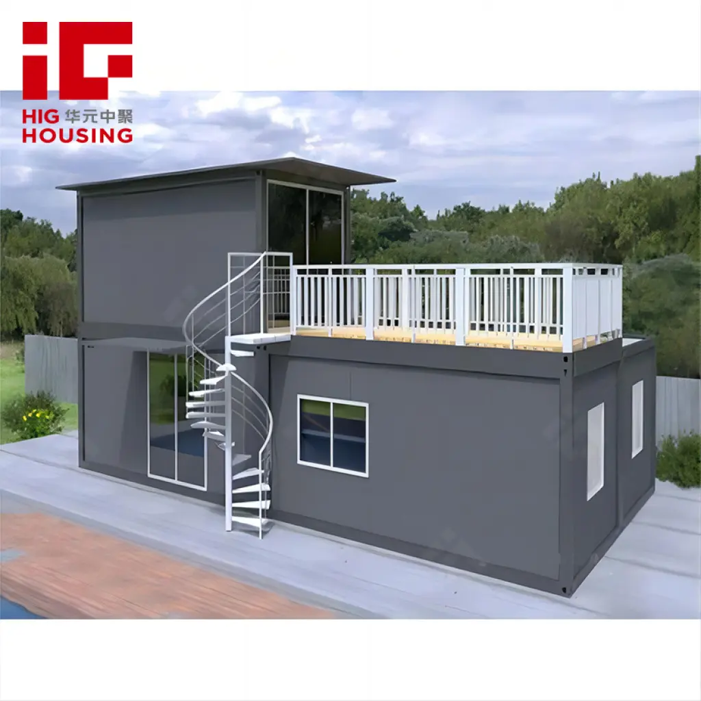 Strong Durability Steel Structure New Design Prefabricated Fast Build Flat Pack Luxury Maison Container House