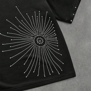 Camiseta Gráfica con Pedrería para Hombre, Diseño Brillante, Suave y Transpirable, para Moda Casual, Fiestas y Uso Diario - Product Image 5