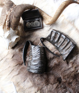 High Quality Natural Buffalo Horn Viking Drinking Horn Mug <b>for</b> Original Rough Surface Ceramic <b>Cup</b> From India with Premium Finish - Product Image 1