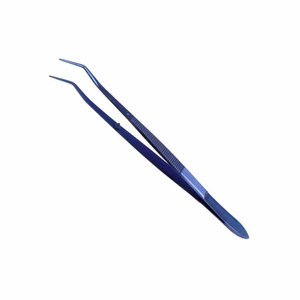 Pinzas Angulares Dentales de Algodón Recubiertas de Titanio Azul Premium, Pinzas Quirúrgicas de Acero Inoxidable para Tejidos, Instrumentos Quirúrgicos - Product Image 1