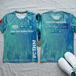 เสื้อวิ่งมาราธอนแคนโธเฮอริเทจเรซพิมพ์ลายแบบซับลิเมชั่น ระบายเหงื่อได้ดี เสื้อแขนสั้นสำหรับทุกเพศ ผลิตจากโพลีเอสเตอร์ ชุดกีฬา - Product Image 1