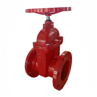 Vanne à opercule à tige non élévatrice en fonte ductile PN16 NRS, DN80 DN100, à bride, personnalisée en usine, pour applications incendie
