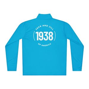 เสื้อสเวตเชิ้ตสีขาวแบบ unisex คอซิปสีฟ้ากรมท่า ปักลายที่คอเสื้อ แขนยาว สวมใส่สบาย เหมาะสำหรับธุรกิจและแฟชั่น - Product Image 2