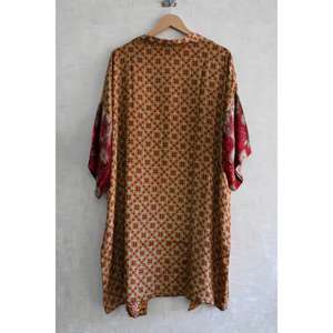 Silk Patchwork <b>Kimono</b> Robe Women, Long Luxury Boho Designer Nightwear Gown - Product Image 5