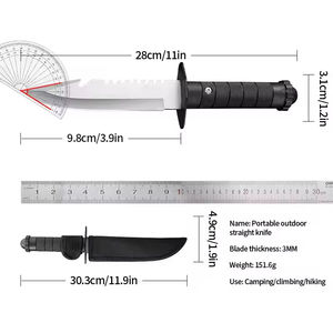 มีดพกพาใบมีดตรงสแตนเลสคุณภาพสูง สำหรับงานยุทธวิธี ปรับแต่งได้ตามต้องการ สำหรับงานอุตสาหกรรมและงาน DIY - Product Image 3