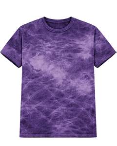 T-shirt violet délavé pour homme, col rond, manches courtes, en coton, style streetwear décontracté, délavage vintage, personnalisable, OEM, vente en gros, fournisseur de t-shirts - Product Image 1