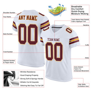 Factory Made Custom Design Heat Transfer Printed Outdoor Streetwear Short Sleeves Regular Fit Sportswear Football Jersey - Product Image 2