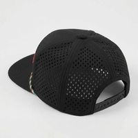 Casquette Snapback de Golf Personnalisée à 7 Panneaux, Visière Plate, Perforations Découpées au Laser, Sport, Voyage, Extérieur, Unisexe, OEM, ODM, Faible MOQ, Marque Privée