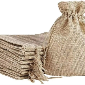 10x14 Inch <b>Jute</b> Drawstring Bag Eco Friendly Burlap Garment Packaging Pouch for Clothing Gift Bags Custom Logo Reusable <b>Sack</b> - Product Image 2