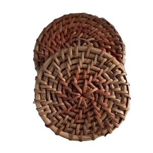 ที่รองแก้วทำจากอ้อยงานหัตถกรรมธรรมชาติถาดรองแก้วปอกระเจาดีไซน์ใหม่หรูหราสำหรับบ้านโรงแรมโต๊ะปอกระเจา - Product Image 1