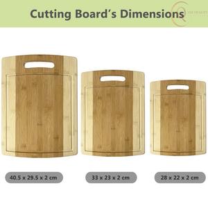 Planche à découper en bambou robuste avec matériau antibactérien écologique, surface de coupe résistante, passe au lave-vaisselle pour une utilisation en cuisine - Product Image 3