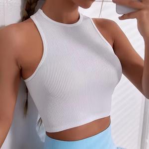 Débardeur court de sport respirant pour femme, idéal pour la gym, le fitness et le yoga – Vente en gros personnalisée - Product Image 4