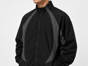 Wholesale Customizable Hooded <b>Racer</b> Starter Windbreaker <b>Jacket</b> Windproof Quarter-Zip Loose fit custom front back logo Autumn fit - Product Image 2