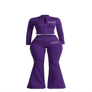 Clovix Sports – Ensemble de survêtement d'hiver pour femme, prix abordable, doublure polaire chaude, haute qualité, fournisseur en gros - Product Image 2