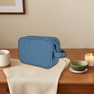 OEM Custom Cosmetic Makeup Bag Large Capacity Waterproof Travel Toiletry Organizer Pouch - Product Image 3