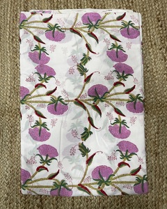 Tela Estampada con Flores Rosas, Arte Indio, Estampado a Mano, 100% Algodón, Decoración para el Hogar, Mejor Precio - Product Image 4