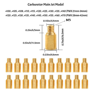 Kit de gicleurs principaux de carburateur de <span class=keywords><strong>moto</strong></span> en laiton, gicleur de ralenti et injecteurs principaux pour PWK, PE, CVK, KOSO, OKO, <span class=keywords><strong>Stage</strong></span>-6, Polini GY6 - Product Image 6