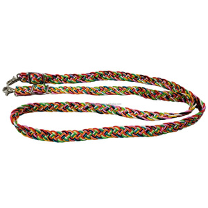 Rênes de cheval de 2mm d'épaisseur, corde P.P de 1 pouce de largeur, multicolore avec boucle et crochets de haute qualité, rênes à tissage fin, unités de prix de gros - Product Image 1