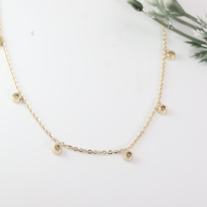 Collar con Colgante Gold Station, Diamante Cultivado en Laboratorio con Corte Brillante, Gargantilla con Bisel, Cadena de Cable, Joyería Fina Minimalista Certificada para Mujer - Product Image 3