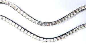 Sangle de tête en cuir plate et fine sans canal, avec boîtier de fixation vide à dégagement rapide et boucle à clipser, accessoire équestre DIY pour bridons de cheval - Product Image 5