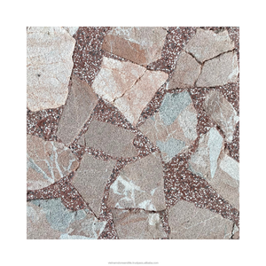 Azulejos de terrazo de cemento coloridos con rojo, blanco, amarillo para proyectos de alojamiento en casa de familia, piedra de alta dureza escalonada, estilo para exteriores - Product Image 1