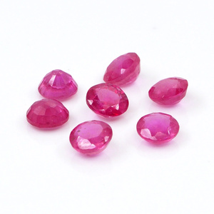 Rubíes naturales de Bangkok calibrados de 4 mm, piedras preciosas de rubí facetadas sueltas naturales para la fabricación de joyas, listas para usar. - Product Image 1