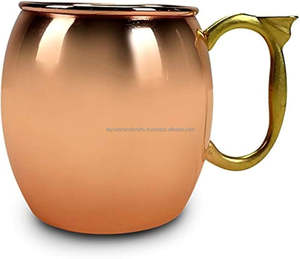 Taza de Agua de Cobre Martillado, Diseño Moderno, Forma Redonda, para Vajilla - Product Image 6