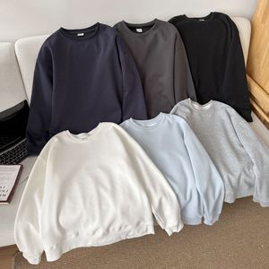 Sweat-shirt à col rond pour homme, doublé polaire, à manches longues, coupe décontractée, confortable, respirant, streetwear pour l'automne - Product Image 5