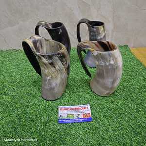 Mug à boire en corne de buffle de qualité supérieure, style Viking, avec tasse à corne courte et ouvre-bouteille, mug médiéval en corne à prix avantageux - Product Image 3