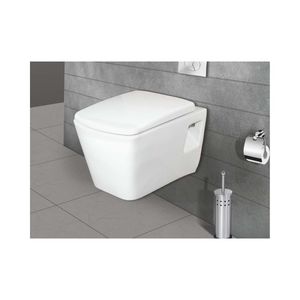 Inodoro suspendido de lujo moderno con diseño de crochet, de cerámica blanca, 525x360x325mm, sanitario para baño de uso comercial. - Product Image 1