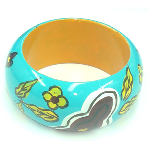 AYAANS CREATIONS Women's Hand Painted Acrylic Christian Ball Bangles Bulk Vintage <b>Boho</b> Eco Friendly Fashion Jewelry Accessories - Product Image 6