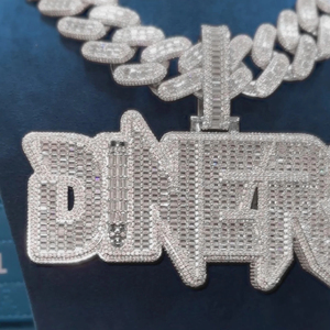 Colgante de Diamante Moissanita Cultivado en Laboratorio, Diseño Único Personalizado, Joyería Hip Hop Unisex, Collares con Patrón de Mapa del Mundo, Regalo - Product Image 5