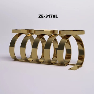 Luxury <b>Square</b> Gold-Colored Metal Handmade Hammered <b>Candle</b> Holder for Dining Tables and Wedding Events Home Use - Product Image 1