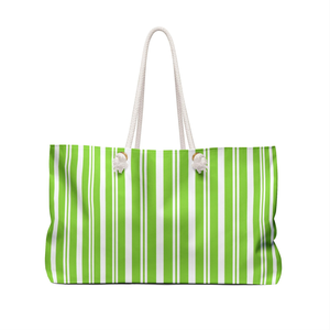 Striped Green Weekender <b>Bag</b> Travel Gym <b>Beach</b> Tote <b>Large</b> Capacity Overnight Carryall Womens Vacation Travel Handbag Gift <b>Bag</b> - Product Image 4
