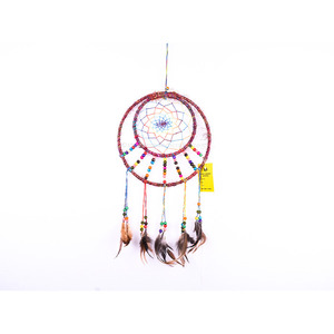 เครื่องดักฝันประดับลูกปัดผ้าไหม - Product Image 1