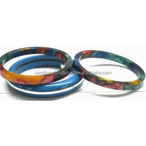 Bracelet en résine et déchets Bracelet en résine et coquillage - Product Image 4