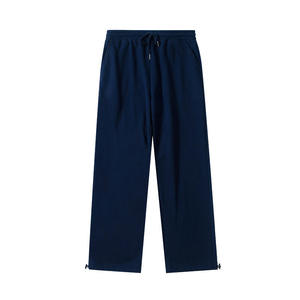 Men 100% Cotton French Terry Sweatpants Adjustable Leg Opening Cuffed Pants Casual Custom logo <b>Drawstring</b> Pant <b>Trousers</b> - Product Image 3