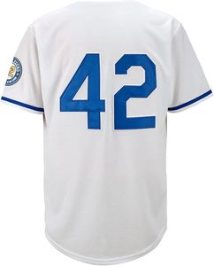 Maillot de baseball rétro pour homme, noir, Legend 42, avec patchs brodés, style hipster, hip hop - Product Image 2